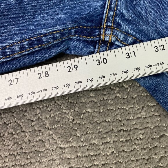 Levi's 505 Regular Fit Straight Leg Jeans Men's 40 x 32 Fits 40 x 30 Blue Cotton - Picture 13 of 13